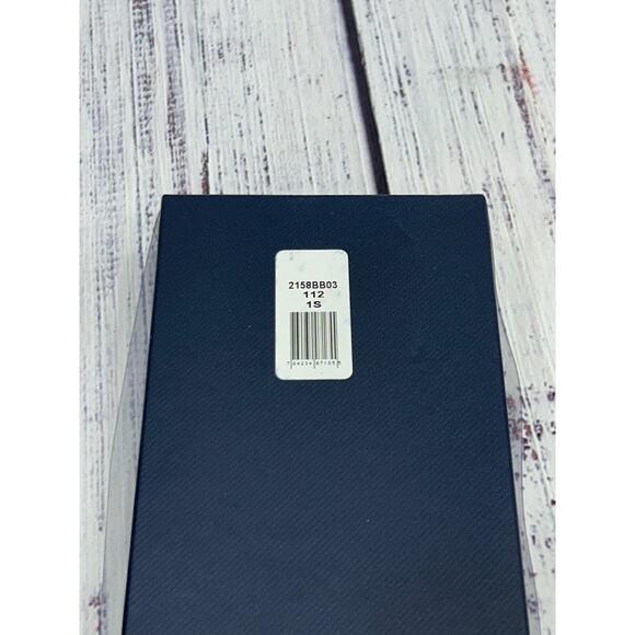 NEW Brooks Brothers Mens Black & Gray Striped Button End Suspenders Leather Trim - Picture 6 of 7